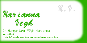 marianna vegh business card